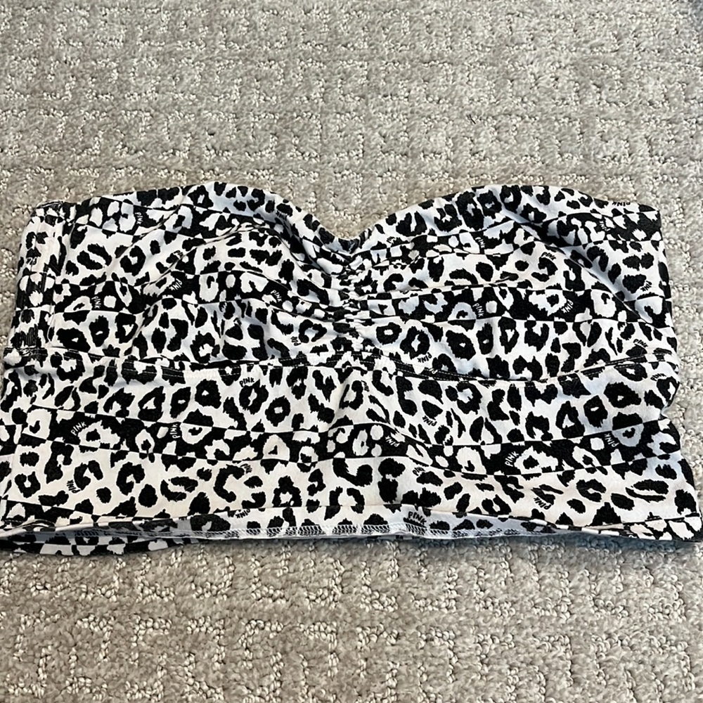 Black & white leopard print VS PINK bandeau